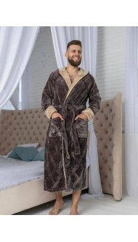 Халат мужской milk coffee cage Man Romance Style 