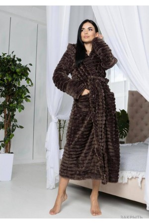 Женский махровый халат "Шарпей" Woman Romance Style 2103