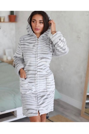Женский махровый короткий  халат Woman Romance Style 2124
