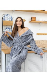 Женский  махровый халат "Шарпей" Woman Romance Style 2104