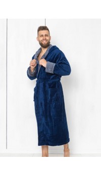 Халат мужской dark blue with gray Romance Style 