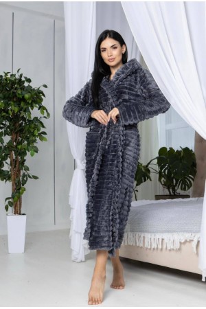 Женский махровый "Шарпей" халат Woman Romance Style 2235